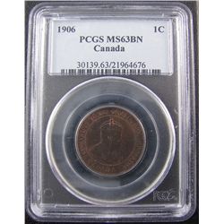 1906 1¢ PCGS MS63BN.