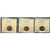 Image 1 : 1955(2) SF & 1959 1¢ ICCS PL65.  Lot of 3 coins, 1959 designated Cameo.