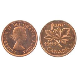 1959 1¢ ICCS PL66 Ultra Heavy Cameo.