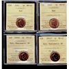 Image 1 : 2000 1¢, 2001 MS67 & 2000W, 2001P MS67NBU.  Lot of 4 coins all ICCS graded.