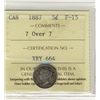 Image 1 : 1887 5¢ ICCS 7 OV 7 ICCS F15.