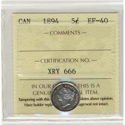1894 5¢ ICCS EF40.