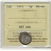 Image 1 : 1911 5¢ ICCS MS64.