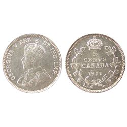 1911 5¢ ICCS MS65.  Blast white, PQ for grade.