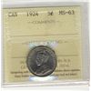 Image 1 : 1924 5¢ ICCS MS63.  Well struck issue.