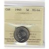 Image 1 : 1940 5¢ ICCS MS64.