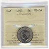 Image 1 : 1941 5¢ ICCS MS64.  PQ issue.