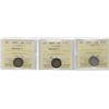 Image 1 : 1871 10¢, 1880H & 1881H ICCS F12.  Lot of 3 coins.