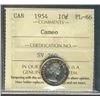 Image 1 : 1954 10¢ ICCS PL66 Cameo.