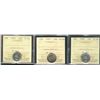 Image 1 : 1955 10¢, 1957 & 1958 ICCS PL66.  Lot of 3 coins.