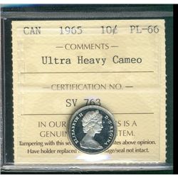1965 10¢ ICCS PL66 Ultra Heavy Cameo.