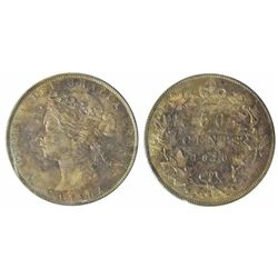 1870 LCW 50¢ ICCS MS63.  Intense autumn shades with underlying lustre. Would fit nicely in a Type se