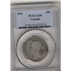 1901 50¢ PCGS G6.