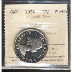 1954 50¢ ICCS PL66 Cameo.
