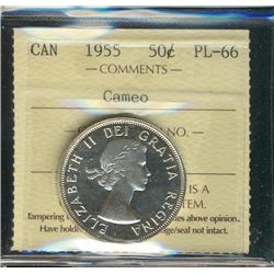 1955 50¢ ICCS PL66 Cameo.