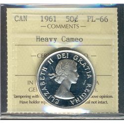 1961 50¢ ICCS PL66 Heavy Cameo.
