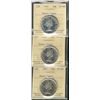 Image 1 : 1961 50¢ ICCS PL66 Heavy Cameo.  Lot of 3 coins.