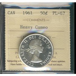 1961 50¢ ICCS PL67 Heavy Cameo.