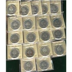 1960, 1961 (4), 1963(2), 1964 Missing Dot(2), 1964(6), 1965 SmBds Ptd(2) 1966 & 1967ICCS PL65.  Lot 