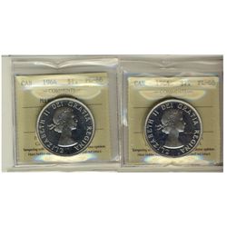 1964 Cameo & 1964 Missing Dot $1 ICCS PL66.  Lot of 2 coins.