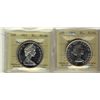 Image 1 : 1964 Missing Dot $1 & 1965 SmBds Ptd 5 ICCS PL66.  Lot of 2 coins with 1965 designated Cameo.