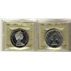 Image 1 : 1964 Missing Dot $1 & 1965 SmBds Ptd 5 ICCS PL66.  Lot of 2 coins with 1965 designated Cameo.