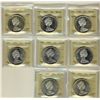 Image 1 : 1965 $1 LgBds Ptd HC(3), SmBds Blt Cameo, SmBds Ptd(2) & Type V(2) ICCS MS63.  Lot of 8 coins.