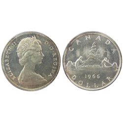 1966 $1 ICCS MS65.  Hint of  golden rim tones.