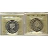 Image 1 : 1965 Type V & 1967 $1 ICCS MS64.  Lot of 2 coins.