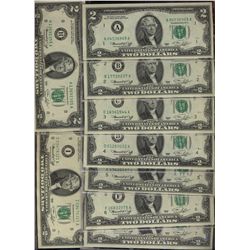 USA 1976 $1 F1935A to F1935L.  Complete series excluding replacement issues in UNC condition.