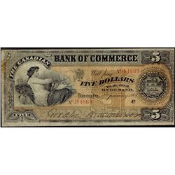 The Canadian Bank of Commerce 1901 $5 #384869 CH-75-14-06 PMG F15.