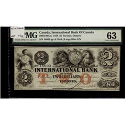 The International Bank1858 $2 #16603 CH-380-10-10-12a PMG UNC63.