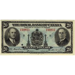 The Royal Bank of Canada 1935 $20 110811 CH-630-18-06a PCGS AU58.