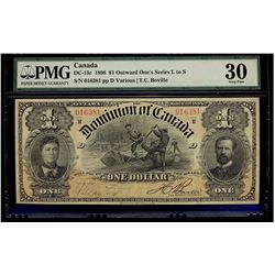1898 $1 DC-13c #016381 PMG VF30, a nice and choice example.