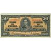 Image 1 : 1937 $50 BC-26a #AH0069640. PMG VF35EPQ. Crisp and original. A nice about EF example.