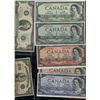 Image 1 : 1954 $1 BC-29a, BC-29b, BC-30a, 1923 25¢ DC-24d along with 1954 Mod $1, $10 & $20.  Also includes 19