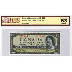 1954 $20 BC-33a #AE2752057 BCS CH UNC63.