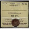 Image 1 : Nfld 1940c 5¢ ICCS MS63.