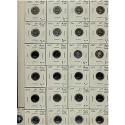 1955 to 1962 10¢, 1965, 1967, 1968, 1971-1981, 1983, 1992 & 1997.  Lot of 25 coins PL to Proofs.  (P