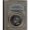 Image 1 : 1947 $1 ML PCGS MS63.  Lustrous white coin.