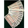 Image 1 : 1954 $2 BC-38bA #*BB0190394-0413, #*BB0192995-3000 & 4 singles. Lot of 30 notes EF to UNC, some with