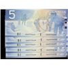 Image 1 : 2002 $5 BC-62bA #HOH9793635-639. Lot of 5 Consec Crisp UNC notes.