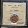 Image 1 : 1961 1¢ ICCS MS65RD Cameo.