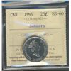 Image 1 : 1999 25¢ January ICCS Ms60.