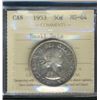 Image 1 : 1953 50¢ Sml Date ICCS MS64.