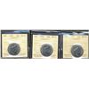 Image 1 : 1993 50¢, 1994 & 1995 ICCS MS65.  Lot of 3 coins.
