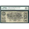 Image 1 : The Exchange Bank of Canada 1855 $10 CH-255-10-08R PMG VF35 Net. Tears.