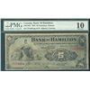 Image 1 : The Bank of Hamilton, 1904 $5 #231366, CH-345-18-02, PMG VG10. Pop: 16 examples known.