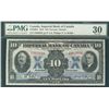 Image 1 : Imperial Bank of Canada 1933 $10 #E082680 PMG VF30. Bright and original issue.