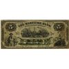 Image 1 : The Maritime Bank 1881 $5 #17724 CH-425-12-02 PMG VG10 Net. A rare example. Minor split and rust.